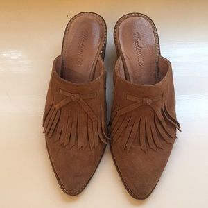 Madewell Dani Fringe Mules (size 8)